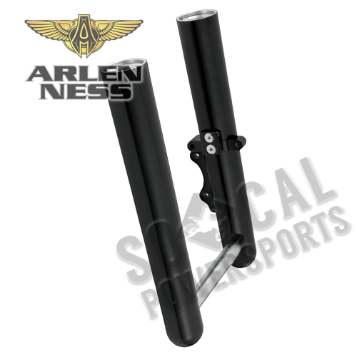 Arlen Ness - Arlen Ness Hot Legs Single Disc Fork Leg Set - Smooth - Black - 06-551