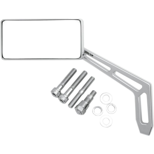 Pro-One Performance - Pro-One Performance Rectangular Weekend Warrior Mirror with Cutout Stem - Left - Chrome - 102450