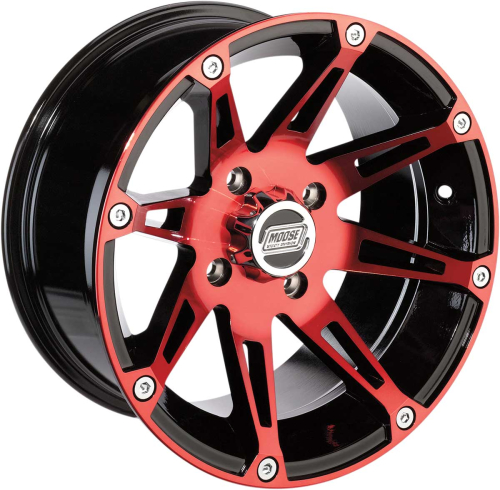 Moose Utility - Moose Utility 387X Wheel - 12x7 - 4+3 Offset - 4/110 - Red - 0230-0811
