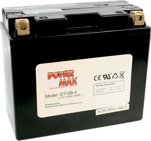Power Max - Power Max Maintenence-Free Battery - GT12B-4