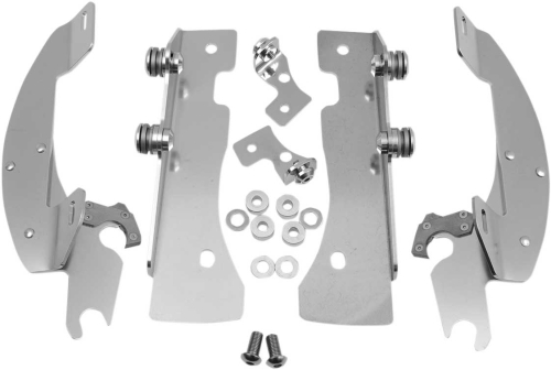 Memphis Shades - Memphis Shades Trigger-Lock Mount Kit for Batwing Fairing - Polished - MEK1906
