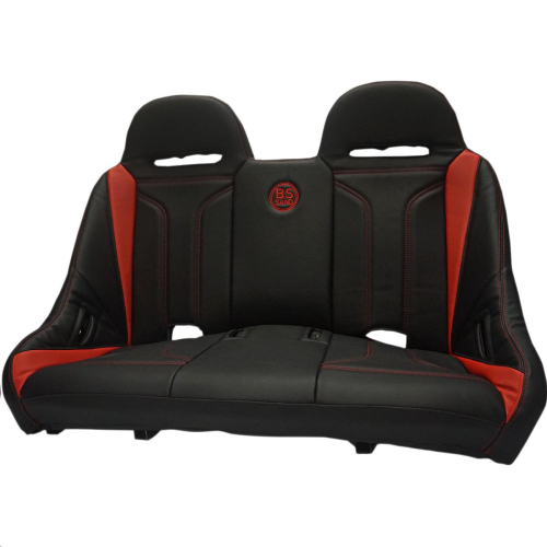 BS Sand - BS Sand Extreme Front/Rear Bench Seat - Double T - Black/Red - EXBERDDTX