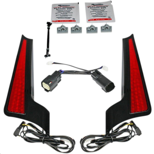 Custom Dynamics - Custom Dynamics Fascia LED Panel - Gloss Black With Red Lens - CD-FASCIA-BCMBR