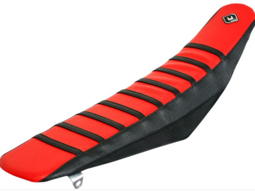 FLU Designs Inc. - FLU Designs Inc. Pro Rib Seat Cover - Black/Red/Black - 15500