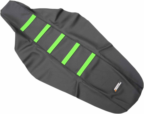 Moose Racing - Moose Racing Ribbed Seat Cover - Black/Green Ribbed - KXF45016-334RT