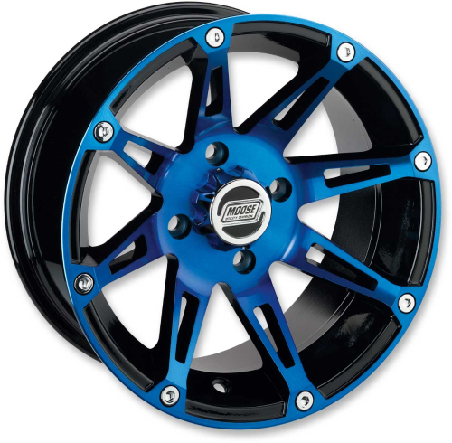 Moose Utility - Moose Utility 387X Wheel - 12x8 - 4+4 Offset - 4/156 - Blue - 0230-0806