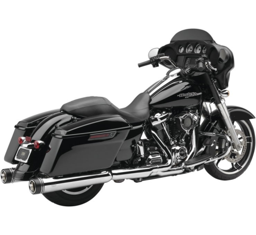 Cobra - Cobra Gen 2 Neighbor Haters Slip-On Mufflers with Dual Cut - Chrome with/Black Tip - 6291