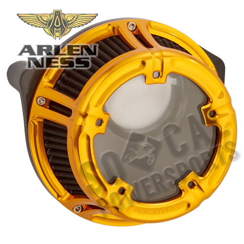 Arlen Ness - Arlen Ness Method Clear Sucker Air Cleaner Kit - Gold Anodized - 18-175