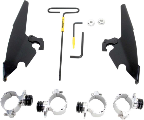 Memphis Shades - Memphis Shades Trigger-Lock Mount Kit for Batwing Fairing - Black - MEB2008