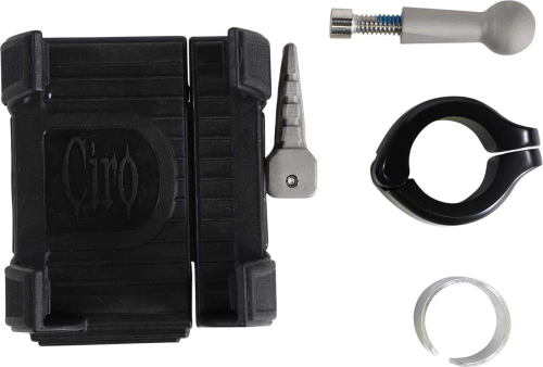 Ciro - Ciro Smartphone Holder without Charger Handlebar Mount - 7/8in. and 1in. - Black - 50313