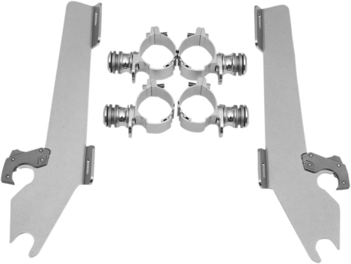 Memphis Shades - Memphis Shades Trigger-Lock Mount Kit for Batwing Fairing - Polished - MEK1966