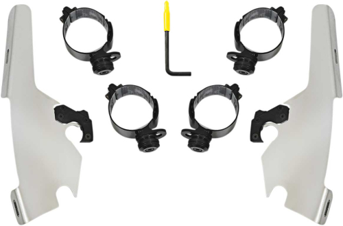 Memphis Shades - Memphis Shades Trigger-Lock Mount Kit for Batwing Fairing and Fats/Slim Windshields - Polished - MEK2044