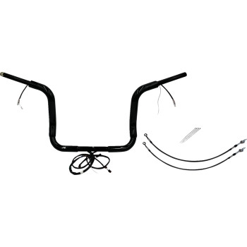 Fat Baggers, Inc. - Fat Baggers, Inc. 1-1/2in. Plug and Play EZ Install Round Top Handlebar Kit - Black - 802512-B