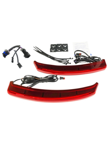 Custom Dynamics - Custom Dynamics Low-Profile Bagz for Indian - Red Lens - CD-INDBAG-INT-R