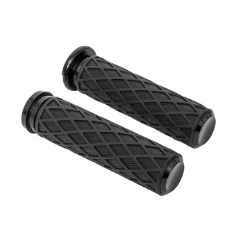 Arlen Ness - Arlen Ness Diamond Grips - Black - 500-007