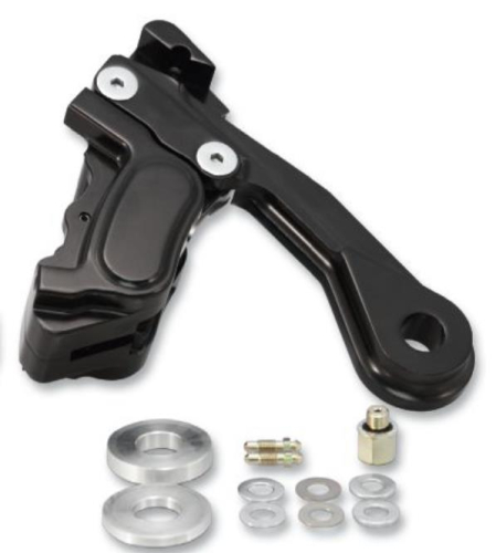 GMA Engineering - GMA Engineering Millenium Series 4-Piston Rear Brake M-Caliper - Smooth Black - GMA-402STSB