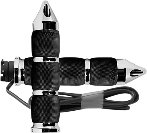 Avon Grips - Avon Grips Air Cushioned Heated Grips - Spike - Chrome - IN-S-AIR-90CSH