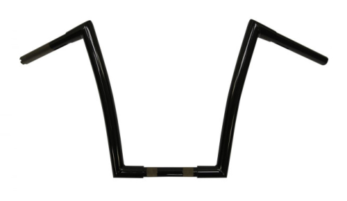 Todds Cycle - Todds Cycle 1-1/4in. Strip Handlebar - 14in. - Gloss Black - 0601-2551