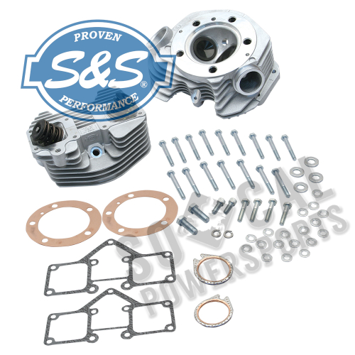 S&S Cycle - S&S Cycle Super Stock Cylinder Heads (Band Intake) - 3-5/8in. Bore - Dual Head - Natural Finish - 90-1488