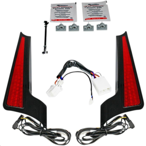 Custom Dynamics - Custom Dynamics Fascia LED Panel - Gloss Black With Red Lens - CD-FASCIA-HD-BR