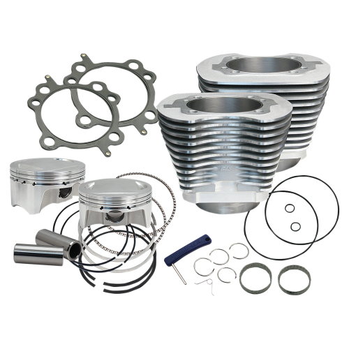 S&S Cycle - S&S Cycle Bolt-In Sidewinder 4in. Big Bore Kit - 100in. - Silver - 910-0642