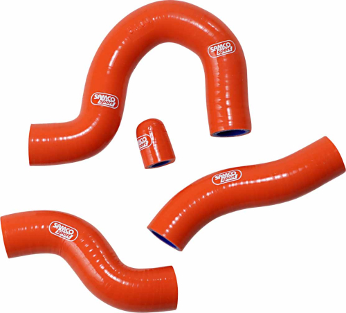 Moose Racing - Moose Racing Race Fit Radiator Hose Kit without Clamps - 3 - Orange - KTM-47-OR