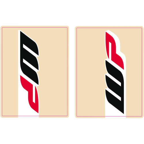 FLU Designs Inc. - FLU Designs Inc. Upper Fork WB Decal - Black/Red/White - 01021