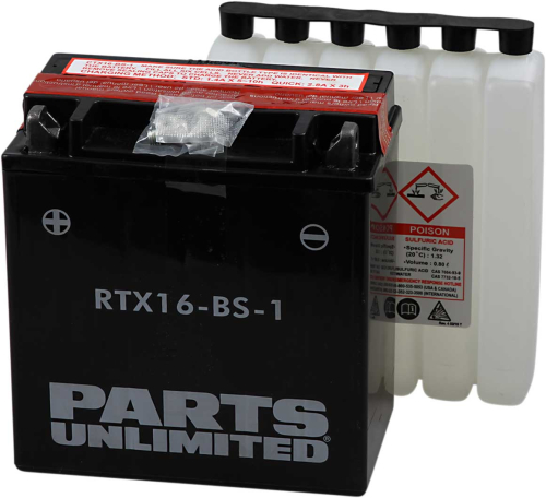 Parts Unlimited - Parts Unlimited AGM Maintenance-Free Battery - CTX16-BS-1