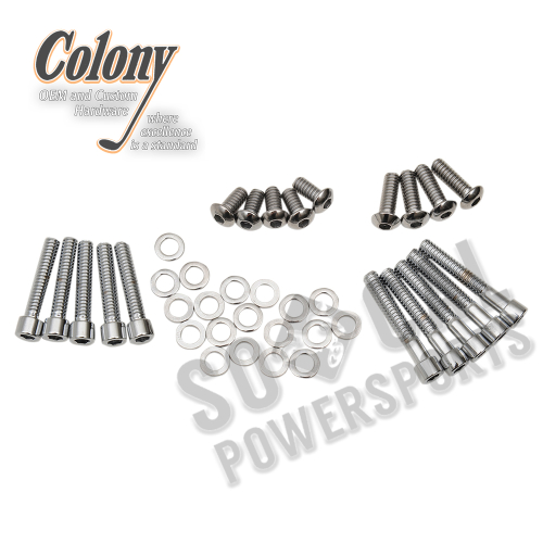 Colony - Colony Primary Cover Polished Socket-Head Bolt Kit - 9959-38P