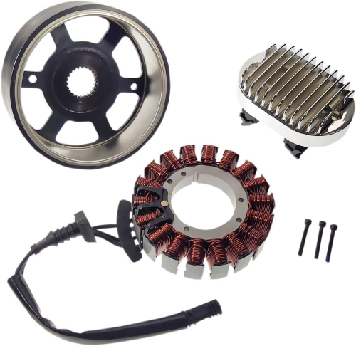 Drag Specialties - Drag Specialties Charging Kit with Chrome Regulator - 40Amp - 2112-1519