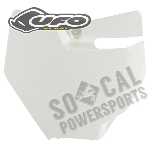 UFO Plastics - UFO Plastics Front Number Plate - 20 KTM White - KT04087042