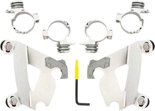 Memphis Shades - Memphis Shades Trigger-Lock Mount Kit for Cafe Fairing - Polished - MEK1997
