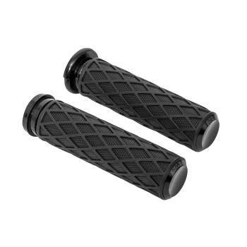 Arlen Ness - Arlen Ness Diamond Grips - Black - 500-004