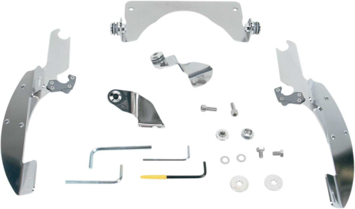 Memphis Shades - Memphis Shades Trigger-Lock Mount Kit for Batwing Fairing - Polished - MEK1918