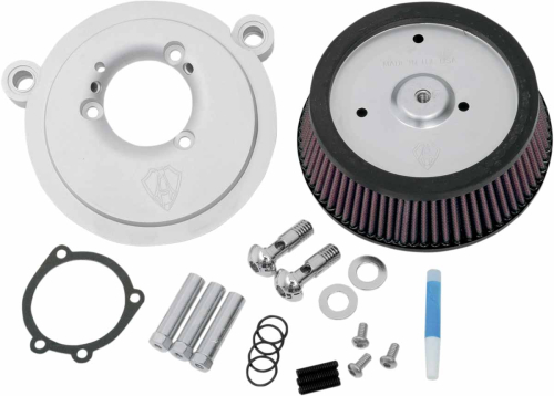 Arlen Ness - Arlen Ness Big Sucker Stage I Air Filter Kit - Plain Backing Plate - Red Filter - 18-500