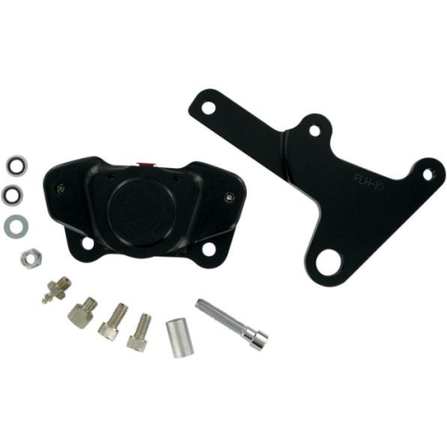 GMA Engineering - GMA Engineering 2-Piston Front Brake Calipers - Smooth Black - GMA-FLH10SB