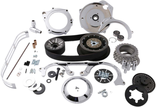 Belt Drives Ltd - Belt Drives Ltd 2in. Open Belt Drive Kit - Chrome - TC2PB-2-C