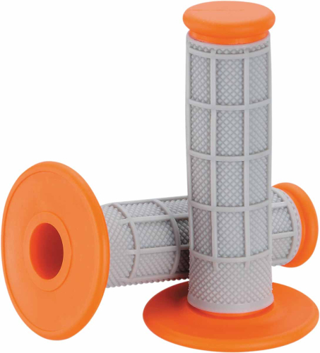 Moose Racing - Moose Racing Qualifier Half Waffle Grips - Gray/Orange - 1MG0715-EVM