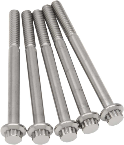Diamond Engineering - Diamond Engineering 12-Point Stainless Steel Coarse Thread Bolt Refill Packs - 1/4in.-20 x 3in. - TC0430HP-5