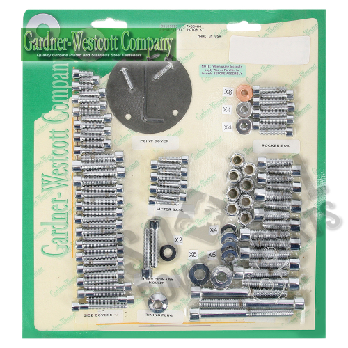 Gardner-Westcott - Gardner-Westcott Motor Chrome Steel Socket-Head Bolt Kit - P-80-84