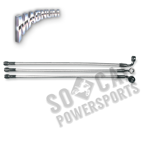 Magnum - Magnum Sterling Chromite II Designer Series Front Upper Brake Line - 3/8in./10mm, 180deg. Banjo - 27in. - 37627
