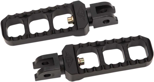 Joker Machine - Joker Machine Adjustable Serrated Narrow Footpegs - Black Anodized - 08-61-6B
