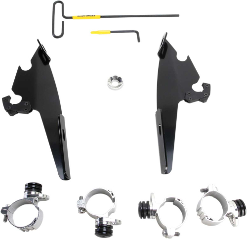 Memphis Shades - Memphis Shades Trigger-Lock Mount Kit for Batwing Fairing - Black - MEB2004