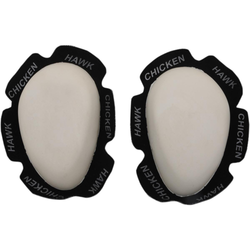 Chicken Hawk Racing - Chicken Hawk Racing White Knee Sliders - KS09-WHT - White - OSFM