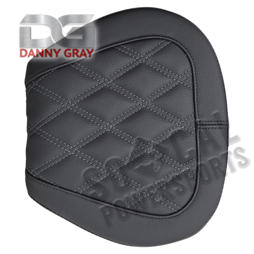 Danny Gray - Danny Gray X-Large Pillion Pad for Bigseat - Double Diamond Stitch with Charcoal Gray Thread - 1044DIAAIR