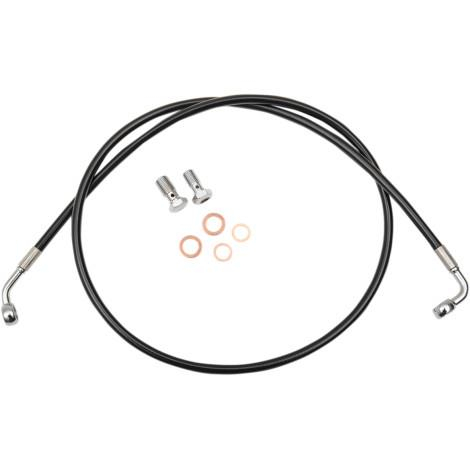 LA Choppers - LA Choppers Black Vinyl-Coated Stainless Steel Brake Line Kit - 15-17in. Ape Hangers - LA-8230B16B