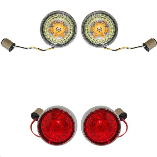Custom Dynamics - Custom Dynamics Probeam Bullet Bezel Turn Signal Conversion Kit - Chrome - PB-BCM-BB-C