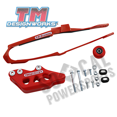T.M. Designworks - T.M. Designworks Dirt Cross Multi-Purpose Chain Slide-N-Guide Kit FE1 Guide - Red - DCK-OR10-RD