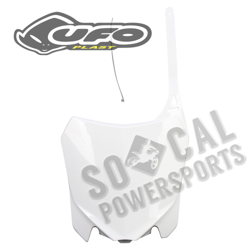 UFO Plastics - UFO Plastics Front Number Plate - White - HO04656-041