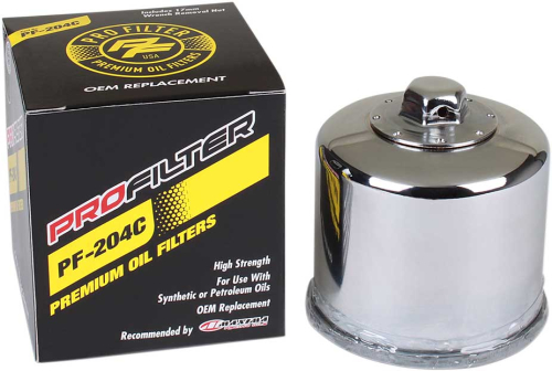 Pro Filter - Pro Filter Premium Oil Filter - Chrome - PF-204C